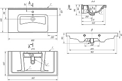Misty Тумба с раковиной Натали 100 подвесная – фотография-4